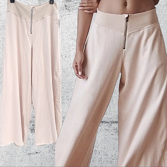 Free People Movement HTF Borderline Wide Leg Hi Rise Zip Sweatpants - Picture 6 of 11